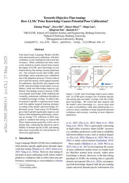 Towards Objective Fine-tuning: How LLMs' Prior Knowledge Causes Potential Poor Calibration?