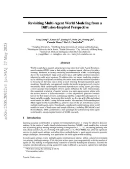Revisiting Multi-Agent World Modeling from a Diffusion-Inspired Perspective