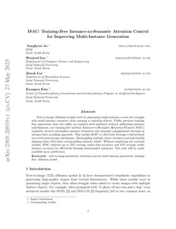 ISAC: Training-Free Instance-to-Semantic Attention Control for Improving Multi-Instance Generation
