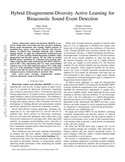 Hybrid Disagreement-Diversity Active Learning for Bioacoustic Sound Event Detection