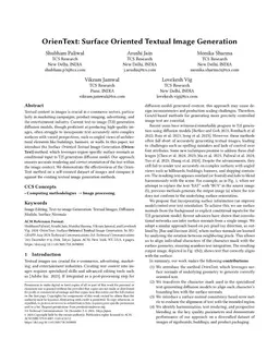 OrienText: Surface Oriented Textual Image Generation