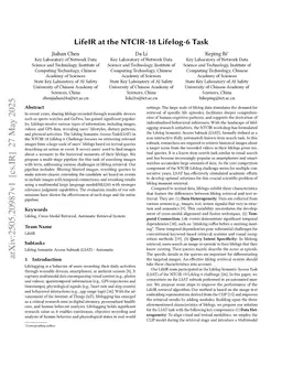 LifeIR at the NTCIR-18 Lifelog-6 Task