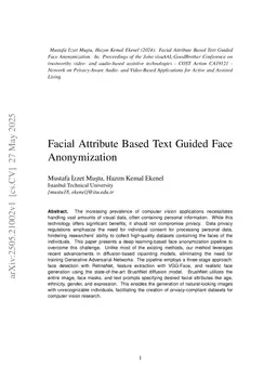 Facial Attribute Based Text Guided Face Anonymization