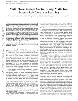 Multi-Mode Process Control Using Multi-Task Inverse Reinforcement Learning