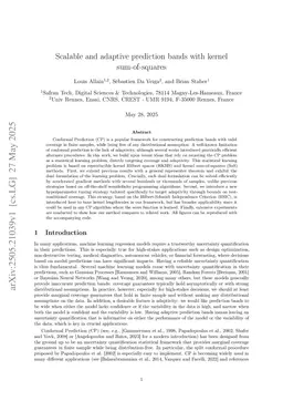 Scalable and adaptive prediction bands with kernel sum-of-squares
