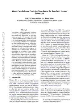Visual Cues Enhance Predictive Turn-Taking for Two-Party Human Interaction