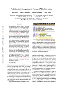 Predicting Implicit Arguments in Procedural Video Instructions