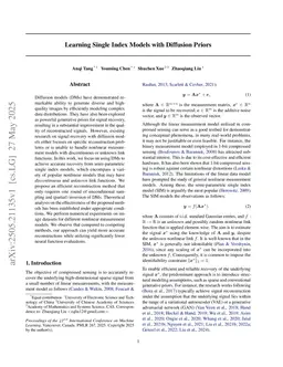 Learning Single Index Models with Diffusion Priors