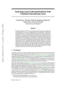 Semi-Supervised Conformal Prediction With Unlabeled Nonconformity Score