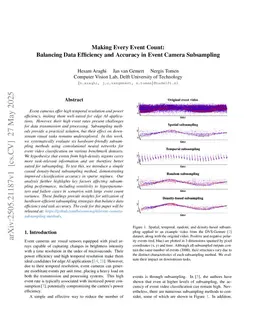 Making Every Event Count: Balancing Data Efficiency and Accuracy in Event Camera Subsampling