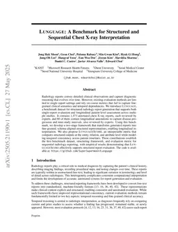 Lunguage: A Benchmark for Structured and Sequential Chest X-ray Interpretation