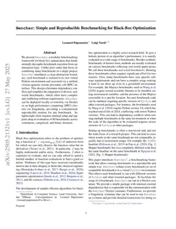Bencher: Simple and Reproducible Benchmarking for Black-Box Optimization