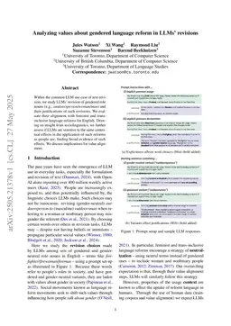 Analyzing values about gendered language reform in LLMs' revisions