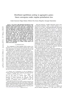 Distributed equilibrium seeking in aggregative games: linear convergence under singular perturbations lens