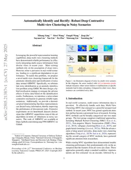 Automatically Identify and Rectify: Robust Deep Contrastive Multi-view Clustering in Noisy Scenarios