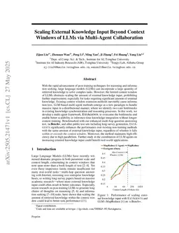 Scaling External Knowledge Input Beyond Context Windows of LLMs via Multi-Agent Collaboration