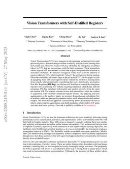 Vision Transformers with Self-Distilled Registers
