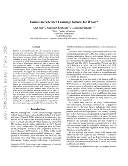 Fairness in Federated Learning: Fairness for Whom?