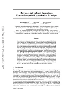 Relevance-driven Input Dropout: an Explanation-guided Regularization Technique