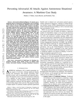 Preventing Adversarial AI Attacks Against Autonomous Situational Awareness: A Maritime Case Study
