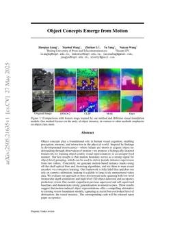 Object Concepts Emerge from Motion