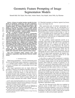 Geometric Feature Prompting of Image Segmentation Models