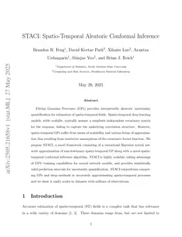 STACI: Spatio-Temporal Aleatoric Conformal Inference