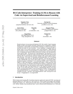 R1-Code-Interpreter: LLMs Reason with Code via Supervised and Multi-stage Reinforcement Learning