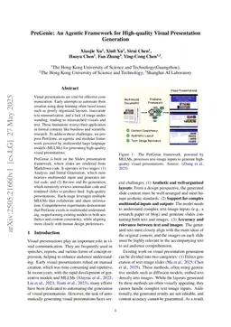 PreGenie: An Agentic Framework for High-quality Visual Presentation Generation