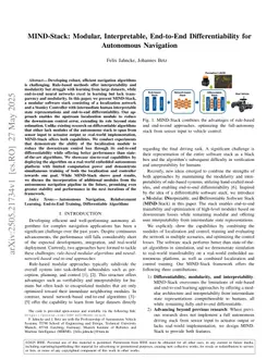 MIND-Stack: Modular, Interpretable, End-to-End Differentiability for Autonomous Navigation