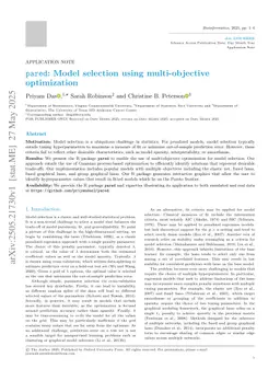 pared: Model selection using multi-objective optimization
