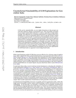 Counterfactual Simulatability of LLM Explanations for Generation Tasks
