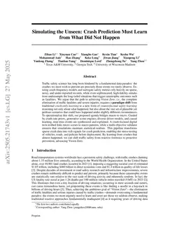 Simulating the Unseen: Crash Prediction Must Learn from What Did Not Happen