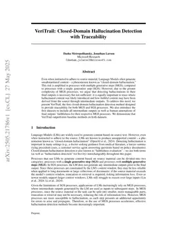 VeriTrail: Closed-Domain Hallucination Detection with Traceability