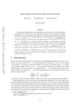 Faster Rates for Private Adversarial Bandits