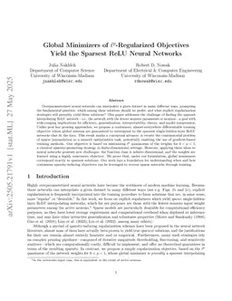 Global Minimizers of $\ell^p$-Regularized Objectives Yield the Sparsest ReLU Neural Networks