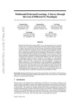 Multimodal Federated Learning: A Survey through the Lens of Different FL Paradigms