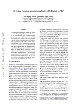 Revisiting Common Assumptions about Arabic Dialects in NLP