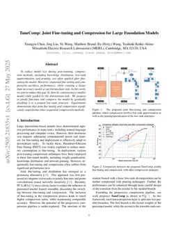 TuneComp: Joint Fine-tuning and Compression for Large Foundation Models
