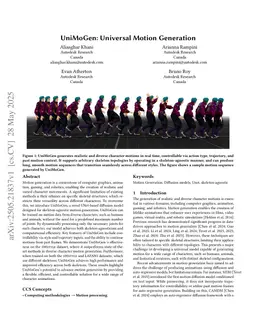 UniMoGen: Universal Motion Generation