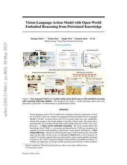 ChatVLA-2: Vision-Language-Action Model with Open-World Embodied Reasoning from Pretrained Knowledge