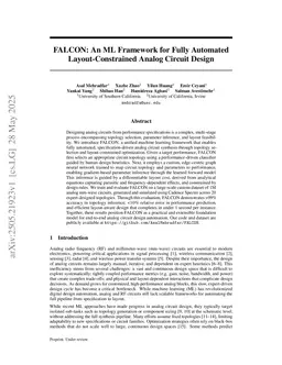 FALCON: An ML Framework for Fully Automated Layout-Constrained Analog Circuit Design