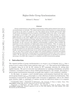 Higher-Order Group Synchronization