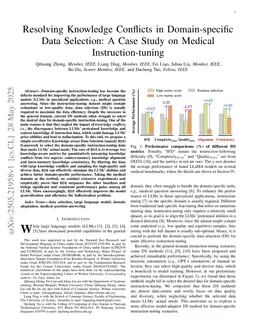 Resolving Knowledge Conflicts in Domain-specific Data Selection: A Case Study on Medical Instruction-tuning
