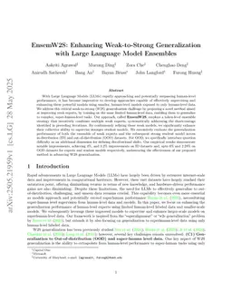 EnsemW2S: Enhancing Weak-to-Strong Generalization with Large Language Model Ensembles