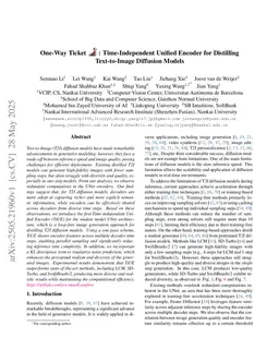 One-Way Ticket:Time-Independent Unified Encoder for Distilling Text-to-Image Diffusion Models
