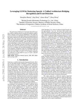 Leveraging LLM for Stuttering Speech: A Unified Architecture Bridging Recognition and Event Detection