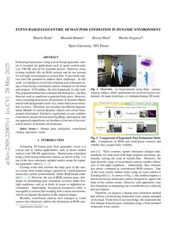 Event-based Egocentric Human Pose Estimation in Dynamic Environment