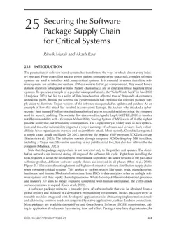 Securing the Software Package Supply Chain for Critical Systems