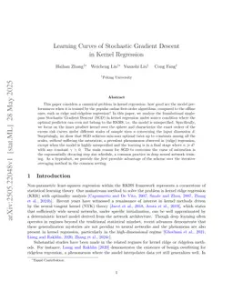 Learning Curves of Stochastic Gradient Descent in Kernel Regression